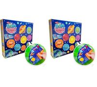 ZIMPLI - Lot de 18 Baff Bombz Système Solaire, 9 fiches éducatives sur Les planètes, Bombes de Bain éducatives pour Enfants, Kit Scientifique d’Apprentissage, Cadeau de Noël pour garçons et Filles