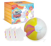 ZIMPLI - Lot de 3 Grandes Bombes de Bain Licorne Baff Bombz, Crée un effet multicolore et une aventure pétillante à l’heure du bain, Bombes de Bain pour Baignoire, Cadeaux d’Anniversaire pour Filles