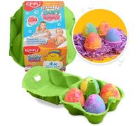 ZIMPLI - Lot de 4 Baff Bombz Œufs Effervescents, Alternative aux friandises chocolatées, Coffret Cadeau de Bombes de Bain, Hydratantes, Cadeau de Pâques pour garçons et Filles de 4 à 9 Ans