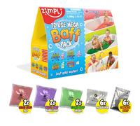 ZIMPLI - Pack de 12 baffes, 4 x baffes Gelli, 2 x baffes Slime et 6 x baffes Crackle, Jouets pour Le Bain et Les Sens, Cadeaux d'anniversaire pour garçons et Filles