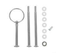 Zinc Alloy Cake Stand Rod Gold 2 Tier 23.5cm(Silver 3 Layers) | Gold finish, zinc alloy, 2-tier 23.5cm, screws included, easy assembly