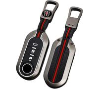 Zinc Alloy Car Key Cover Case With Silicone For Fiat Ducato Panda 500l Punto Lancia Musa 3 Buttons 360° Protection Against Water With Fluorescence (Matt A)