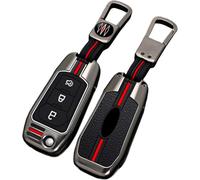 Zinc Alloy + Silicone Car Key Cover Case For Ford Fiesta Focus Mondeo Kuga Escape Falcon Galaxy Fusion Mustang Explorer Edge Escort Ranger 3 Buttons,Colour Mate,Medium