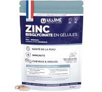 Zinc Bisglycinate 15mg + Sélénium | Dosage élevé | 180 gélules | | Peau, Ongles, Cheveux, Immunité | Sans additifs, conservateurs | Fabriqué en France
