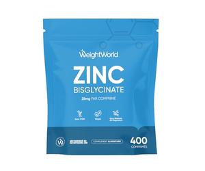 Zinc Bisglycinate 400 Micro-Comprimés Vegan, Zinc Complement pour Homme et Femme, 1 Comprimé Tous les 2 Jours Soit 12,5 mg par Jour, sans Stéarate de Magnésium