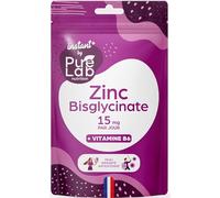 Zinc Bisglycinate + Vitamine B6 - Haute Absorption - Immunité, Peau & Beauté - 30 Gélules Vegan - Format de poche (voyage, travail, cadeau) - Sans Gluten, Sans Lactose - Fabriqué en France