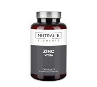 Zinc Complement Alimentaire - BIO-disponible Citrate de Zinc - Peau, Cheveux, Ongles, Acné - Système Immunitaire + Vit B6 - Zinc Citrate 15mg - 120 Gélules Vegetales