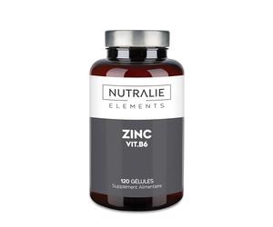 Zinc Complement Alimentaire - BIO-disponible Citrate de Zinc - Peau, Cheveux, Ongles, Acné - Système Immunitaire + Vit B6 - Zinc Citrate 15mg - 120 Gélules Vegetales