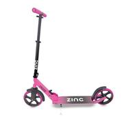 Zinc Cruise Trottinette pour Enfants à partir de 6 Ans, Pliable à 2 Roues avec Roues de 200 mm, légère, réglable en Hauteur, Frein à Pied arrière, supporte jusqu'à 100 kg, Rose et Noir