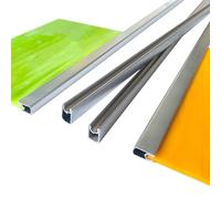 Zinc de 1,27 cm pour vitrail, 10,9 m x 12 bandes), canal en U pour encadrement de fenêtre et grands panneaux de vitrail