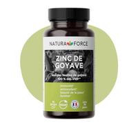 Zinc de Goyave - Naturel et à Haute Assimilation - Stress Oxydatif, Système Immunitaire - Issu des Feuilles de Goyave, Couvre 100% des VNR - Boite de 90 Gélules