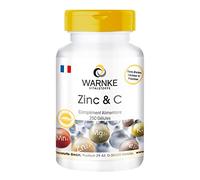 Zinc et vitamine C 300 mg - vitamine C - 5 mg de zinc - 250 gélules - Végétarien | Warnke Vitalstoffe - Qualité des pharmacies allemandes