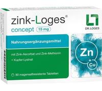 Zinc-Loges concept 15 mg comprimés entérosolubles 90 pcs