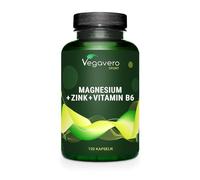 Zinc + Magnésium + Vitamine B6 | Sans Additifs & VEGAN | Qualité Supérieure : Avec Aquamin™ Mg | Aspartate de Zinc | Musculation & Sommeil | 120 Gélules | Vegavero®