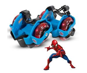 Zinc Marvel Spiderman Street Gliders Trottinette Enfant à partir de 5 Ans Patins à roulettes Amovibles, Roues Lumineuses, roulements à Billes ABEC 7, Frein au Talon Bleu