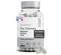 Zinc Triple Forme 15mg - Bisglycinate, Citrate & Gluconate - Cure 2 mois