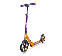Zinc Verge Trottinette de Banlieue | Orange et Violet, Grande Roue de 200 mm, Hauteur réglable, Facilement Pliable, poignées rabattables, Garde-Boue, Enfants et Adultes, à partir de 6 Ans