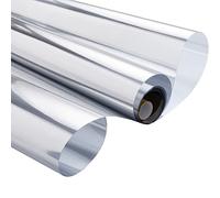 Zindoo Film teinté unidirectionnel transparent électrostatique pour fenêtre - Contrôle solaire - Autocollant réfléchissant - Non adhésif - Anti-reflet - 44,5 x 200 cm