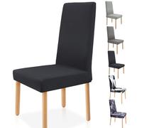 Zindoo Housse de Chaise 4 Pièces,Housse Chaise Universel Extensible Amovible Lavable Moderne pour Protéger, Habiller et Rénover des Chaises de Salon Salle à Manger Hotel Restaurant Cuisine Jardin