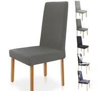 Zindoo Housse de Chaise 4 Pièces,Housse Chaise Universel Extensible Amovible Lavable Moderne pour Protéger, Habiller et Rénover des Chaises de Salon Salle à Manger Hotel Restaurant Cuisine Jardin