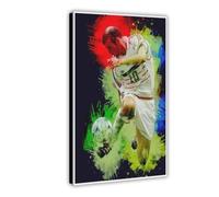 Zinedine - Impression sur toile Zidane de football Art 0 pour décoration de chambre à coucher, bureau, chambre, cadeau (50 x 75 cm)