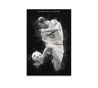 Zinedine Zidane - Impression sur toile - Décoration murale - 40 x 60 cm