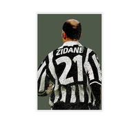 Zinedine Zidane Poster Football Art 9 - Décoration murale pour salon, chambre à coucher - 60 x 90 cm