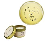 ZINELLO DESIGN - Bougie Parfumée “I love you” en cire de soja - Message caché révélé à la flamme - Idée cadeau romantique femme homme - Saint-Valentin, anniversaire, Fête des Mères - 100 ml