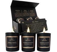 ZINELLO DESIGN - Bougies Parfumées d’Aromathérapie, Coffret Cadeau de 3 Pots de Bougies Parfumées pour la maison, Cire de Soja Naturelle, Idée Cadeau pour la Fête des Mères, St Valentin, Noël