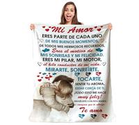 Zinello Design Couverture personnalisée ultra douce en polaire à offrir à votre bien-aimée, idée cadeau originale et utile pour anniversaire, Noël, Saint-Valentin, décoration de lit (150 x 200 cm)