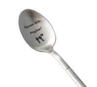 ZINELLO DESIGN - Cuillère à café & dessert inox 18/10 gravée “Spoon Me, Maybe” | Cadeau original couple, idée cadeau Saint-Valentin, petit-déjeuner, compatible lave-vaisselle