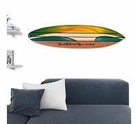 ZINELLO DESIGN - Planche de Surf Décorative en Bois de Manguier Fabriquée à la Main à Bali. Deco murale boheme à suspendre dans la chambre, le salon. Idée cadeau déco bord de mer, été, hawaii, vintage