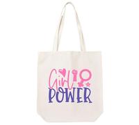 Zinello Design Sac fourre-tout Girl Power pour femme - 100 % coton - Cadeau féministe personnalisé - Cadeau d'autonomisation pour femme, sœur, amie, professeur original