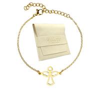 Zinello Design TILOVE - Bracelet Femme Doré - Acier Inoxydable 316L Hypoallergénique - Ajustable 16+5 cm - Cadeau Symbolique avec Pochette & Message Inspirant - Élégant et Intemporel