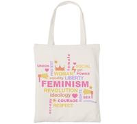 Zinello Design - Tote bag 100% coton réutilisable, anses longues - plusieurs designs : Futur Papa, Retraite, Maîtresse, Marraine, Mamie, Girl Power, Feminism