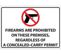 ZING 1823D 2 Autocollant de fenêtre caché Motif interdiction des armes Disponible en différentes tailles et matériaux 12,7 x 17,7 cm