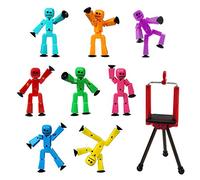 Zing Stikbot 8 Solid Pink/Yellow/Light Blue/Green/Dark Blue/Purple/Orange/Red Color and Red Tripod