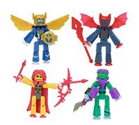 Zing StikBot Legendz Series 4+ 1 ans - Comprend Valor, Ruebell, Dominus et Raze Oni - Figurines d'action et accessoires de collection, animation Stop Motion, à partir de 4 ans