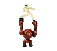 Zing StikBot & Mega Monster Stop-Motion Animation Pack - StikBot Exclusif Jaune Beurre + Figurine Gigantus Bronze, Jouet Créatif pour Enfants à partir de 4 ans