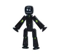Zing StikBot Set unique - Comprend 1 StikBot - Figurines et accessoires de collection, animation Stop Motion, à partir de 4 ans (noir brillant)