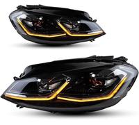 Zingori Assemblage de phare de voiture Phare de voiture pour VW pour Golf 7 2014-2017, 1 paire phares(Right)