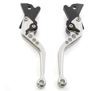 Zingori levier d'embrayage de frein de moto Poignée de levier frein et d'embrayage réglable pour motos pour Yamaha DT50, DT125, DT250R, TW200 XT225(147mm Silver)