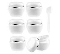Zingso Lot de 12 récipients vides pour échantillons de produits cosmétiques 5/10/20 g avec doublure intérieure anti-fuite pour crème/maquillage/baume à lèvres, 6 pièces mixtes (50 g), pots de voyage