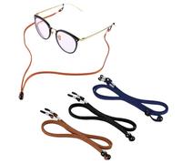 Zingso - Lot de 3 cordons ajustables en similicuir PU pour lunettes de sport, multicolores, pour lunettes de soleil, bandeau pour les yeux, chaîne pour lunettes, lanière pour décoration et sport