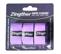 Zingther Premium Super Tacky Tennis Racket Grip Tape Supreme Self-Adhesive Racquetball Overgrip for Badminton Racquet, Squash Raquet and Pickleball Paddle - Top Grade Tackiness Feel (3 Grips,Purple)