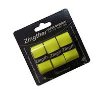 Zingther Super Tacky Tennis Grip Tape, Supreme Self-Adhesive Overgrip for Badminton Racket/Bat/Racquetball/Squash and Pickleball Paddle Handle -Top Grade Tackiness Feel (Neon Yellow, 3 Grips)