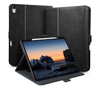 Zinibri Coque Étui Compatible avec iPad Air 11 Pouces M2 2024 6e Génération,Etui Housse de Protection iPad Air 5e/4e Génération 10,9" 2022/2020 Porte-Stylo Dragonne Poche Magnétique Cuir PU,Noir