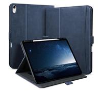 Zinibri Coque Étui pour iPad Air 13 Pouces M4/M3/M2 (2026/2025/2024) avec Porte-Stylo & Sangle & Poche,Etui Housse de Protection,Fermeture Magnétique,Pochette Support,Veille/Réveil Auto,Bleu Foncé