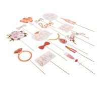 Zink 23 Accessoires pour photomatons de Mariage - 23 Accessoires Or Rose pour enterrements de Vie de Jeune Fille, fêtes prénuptiales, soirées Entre Filles, etc.