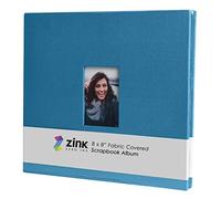 Zink Cloth Covered Scrapbook 8x8â Photo Album w/Front Picture Window, Blue